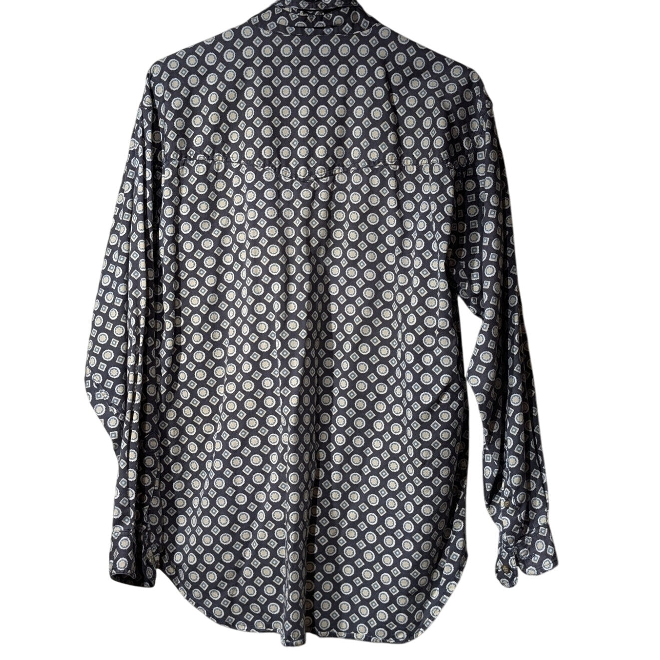 Vintage Cody James Western Gear Geometric Print Button Front Shirt Mens M