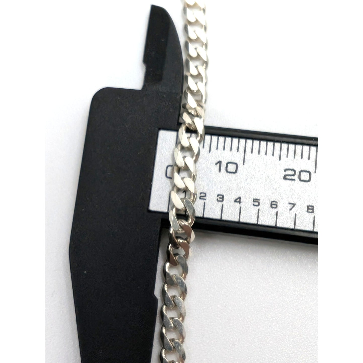 925 Sterling Silver Italy 20" Curb Link Chain Necklace