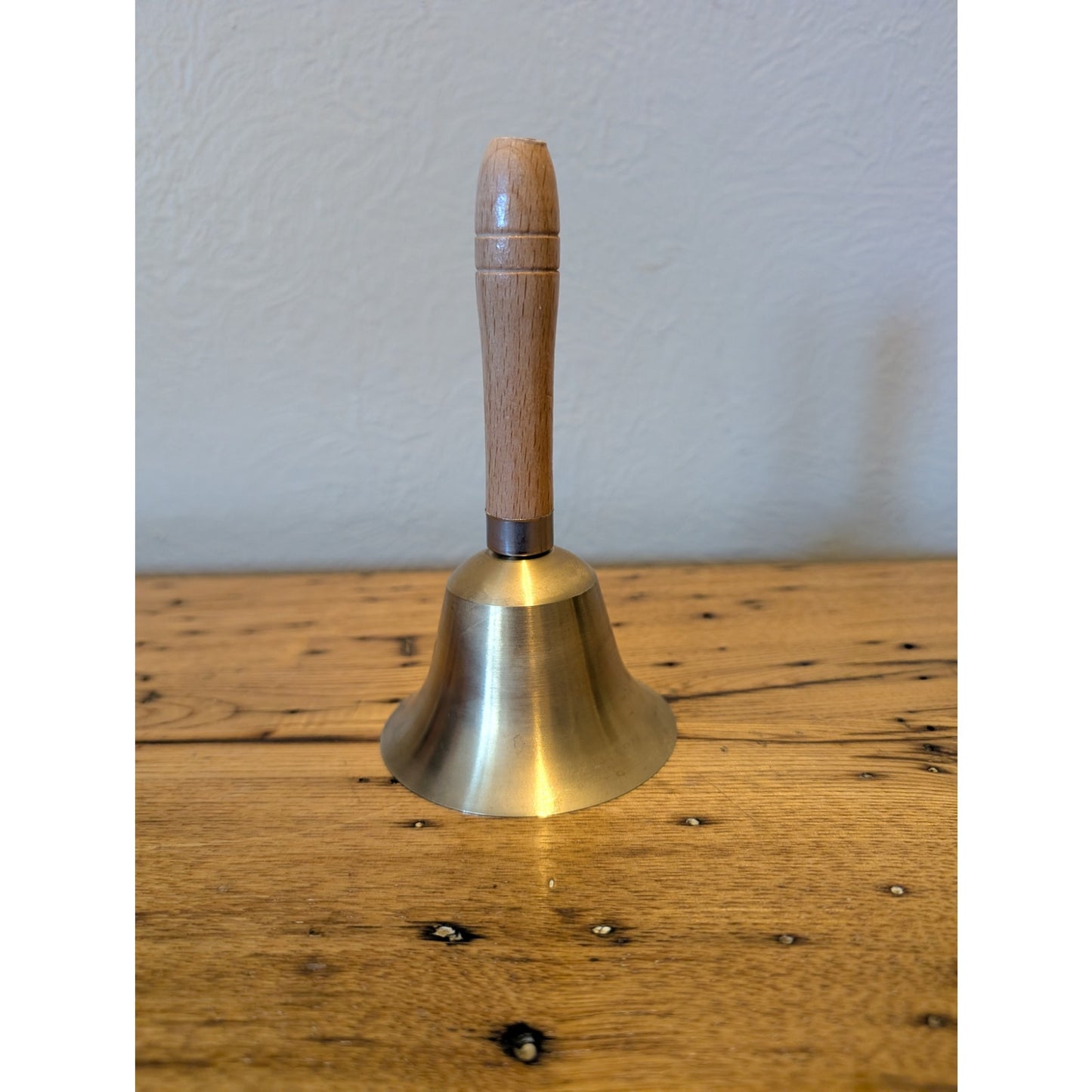 Wooden Handle Solid Brass School Bell