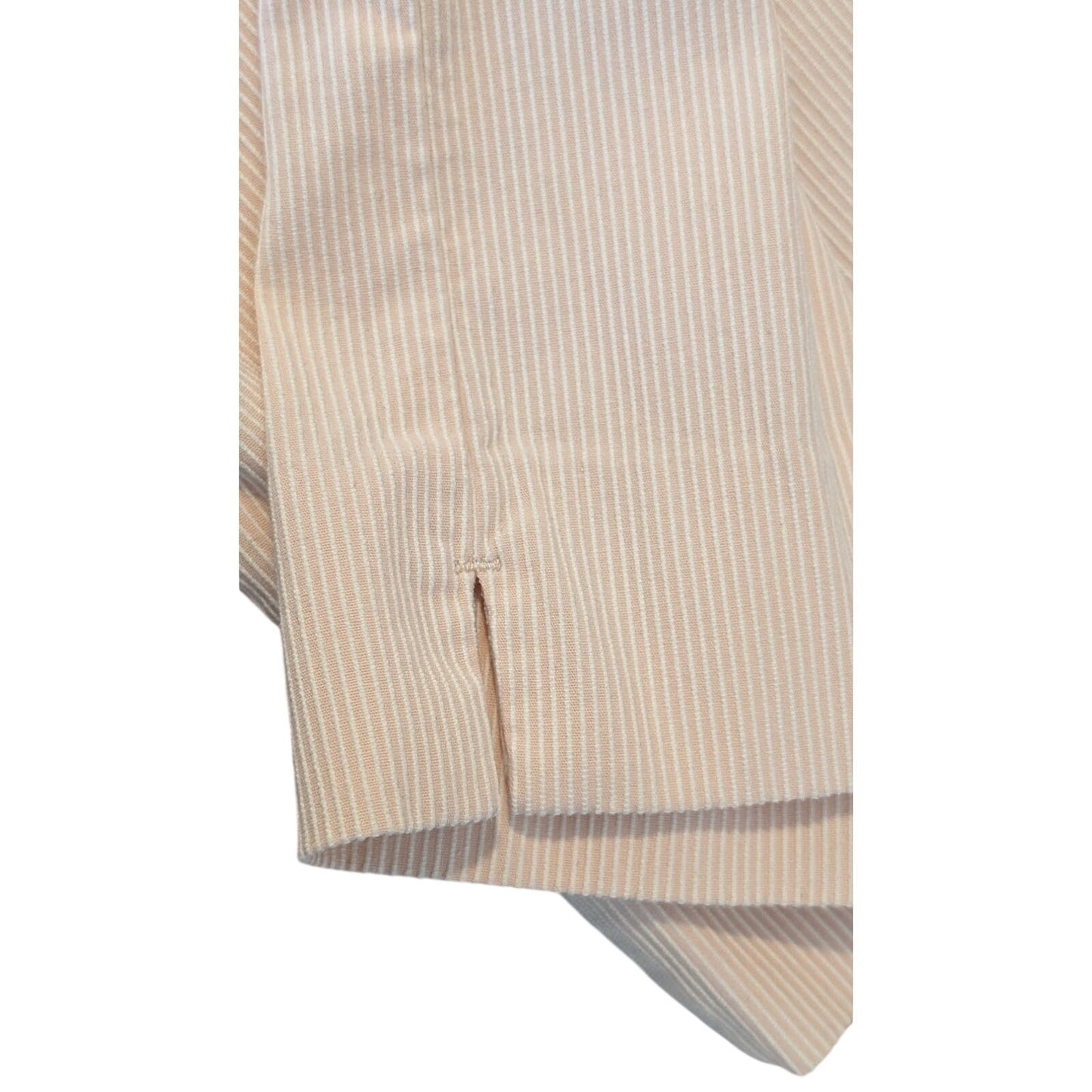 Ralph Lauren Pale Pink Striped Cotton Stretch Side Button Flat Front Pant Sz 10