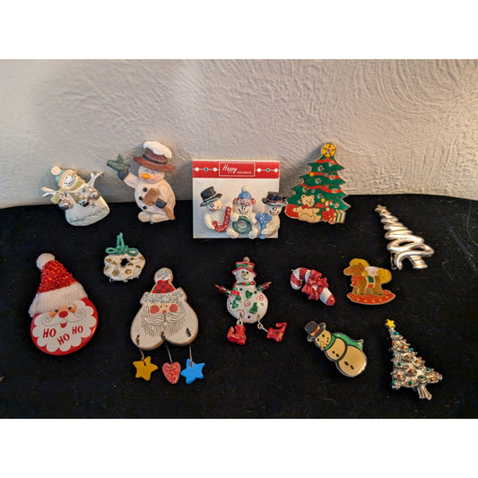 Lot of Whimsical Christmas Pins