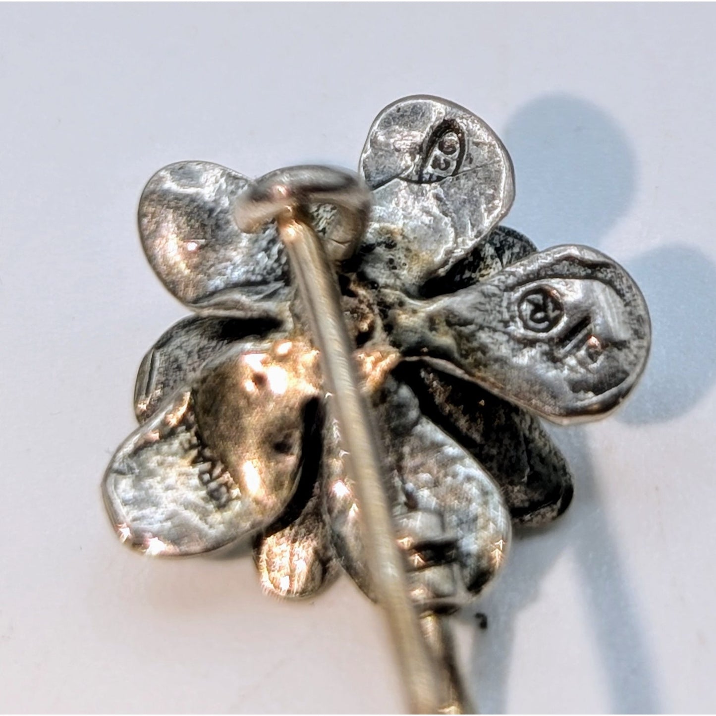 Retired Silpada 925 Sterling Love Bloom Flower Drop Pearl Earrings Israel Made