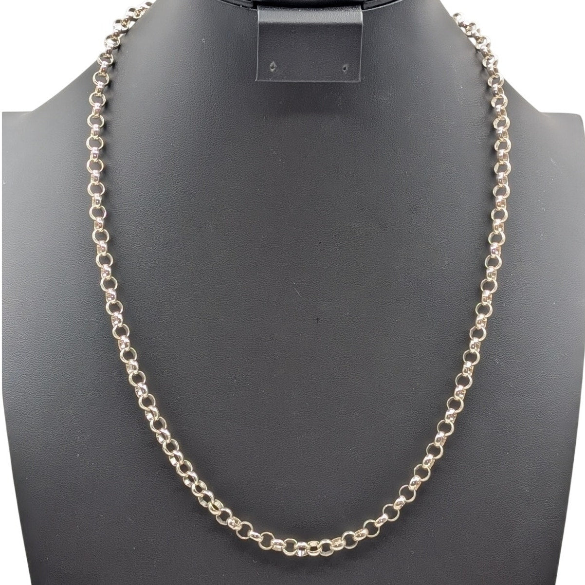 AGI 925 Italy Sterling Silver Thick Rolo Chain 24" Necklace 31.57g