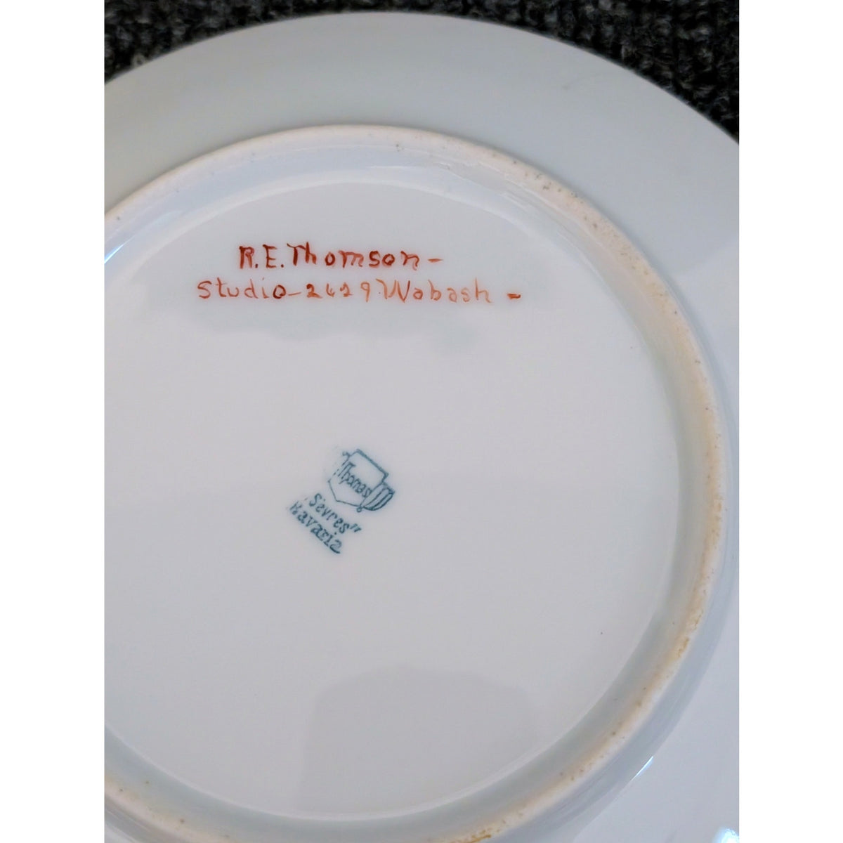 Vtg Thomas Sevres Bavaria Porcelain Hand-Painted Forget Me Not Floral 6.5" Plate