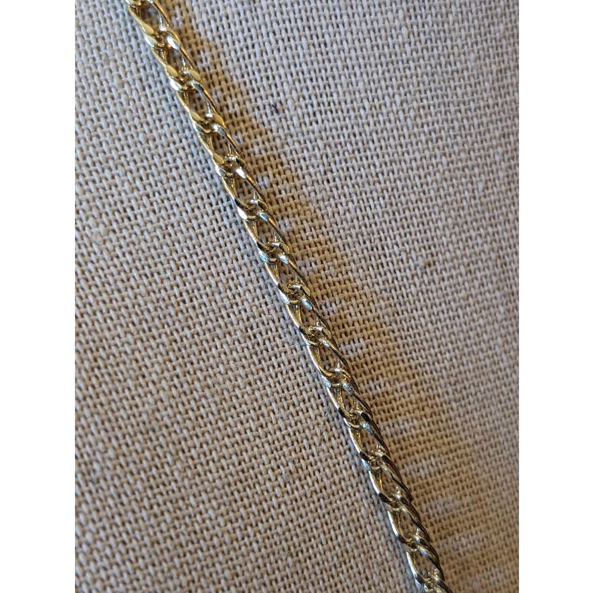 White House Black Market Gold Tone Chain Bar Pendant Necklace