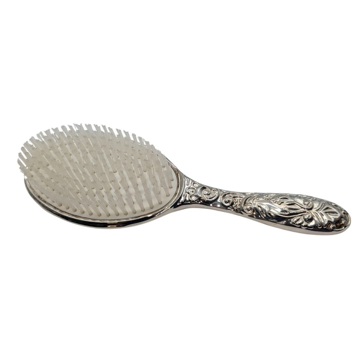 Vintage/Antique Silver Plate Repousse Ornate Dressing Table Hairbrush