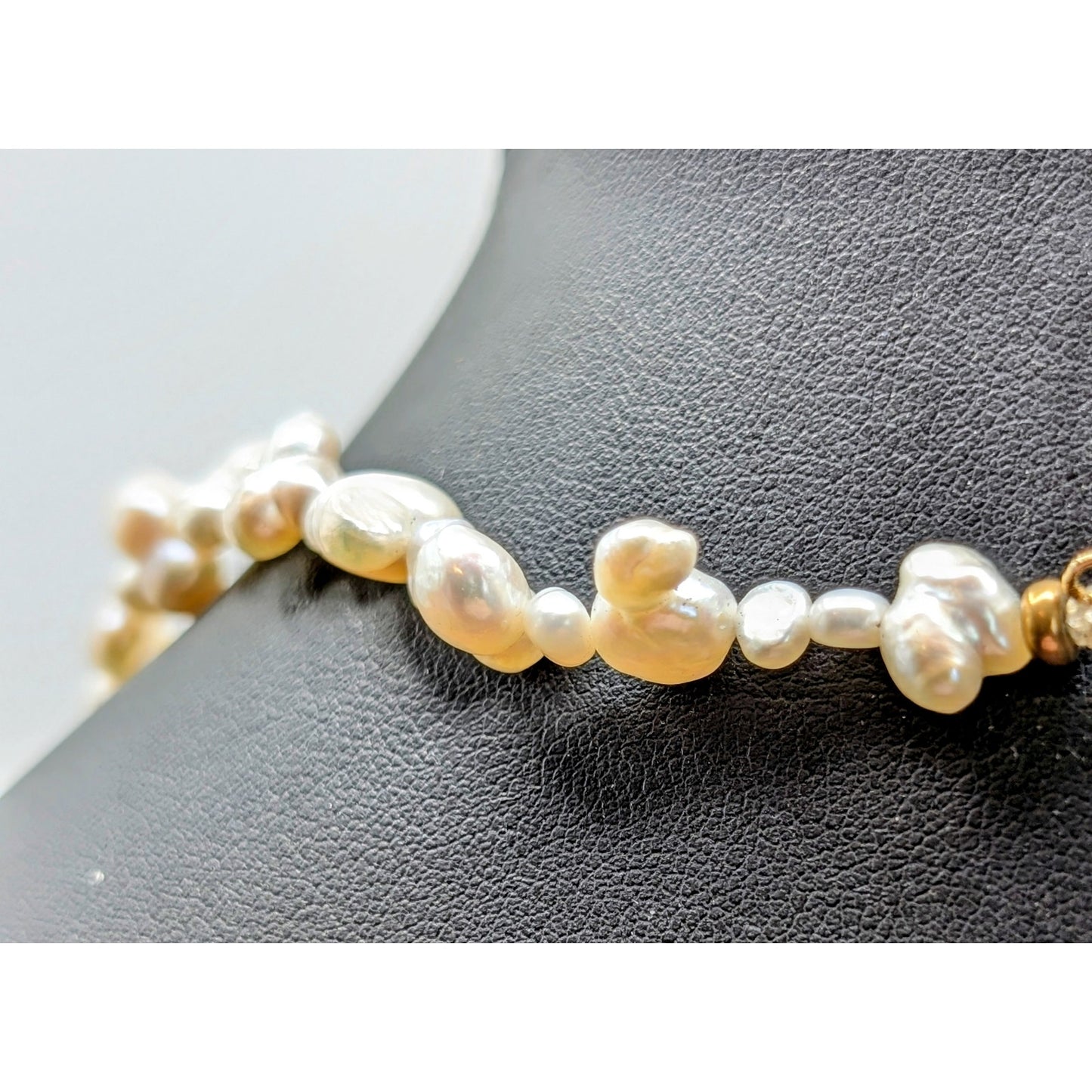 Natural Genuine Peanut & Baroque Irregular Shaped Pearl Necklace & Bracelet Set