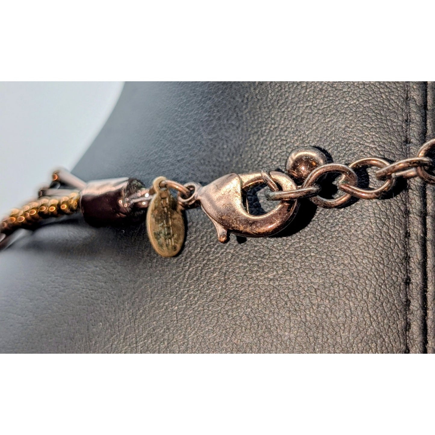 Chico's Five Strand Beaded Copper/Bronze Color 16.5"-20" Necklace
