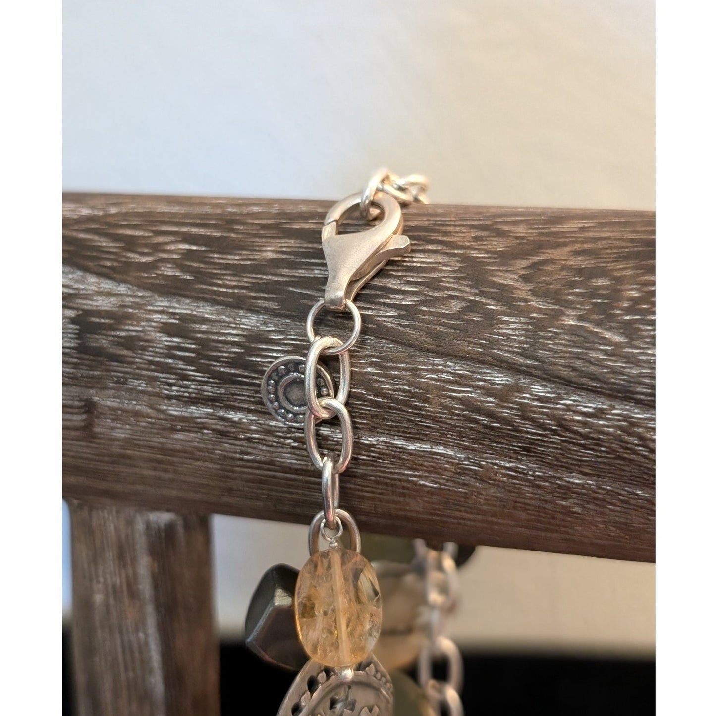 Silpada Perfect Composition Bracelet 925 Sterling Silver & Brass Charm Bracelet