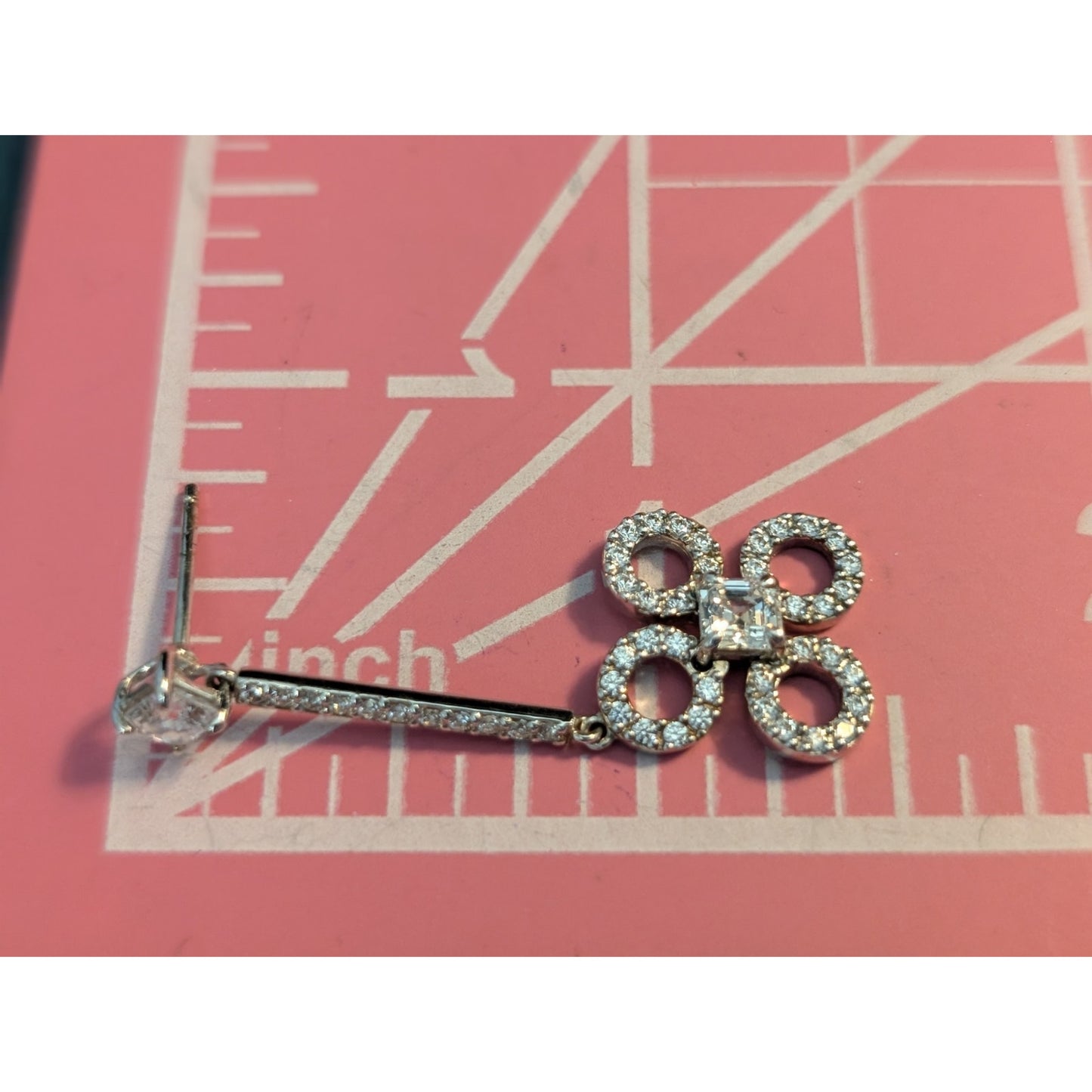 Signed Daniel K DANI 'Clover' Drop Sterling Silver Earrings & Necklace Set