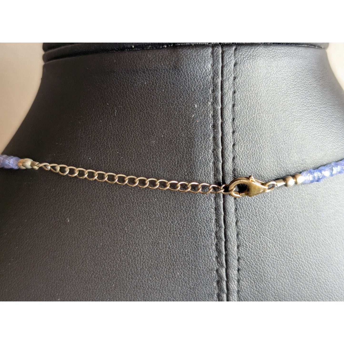 925 Sterling Silver Genuine Beaded Natural Tanzanite 18"-20" Necklace
