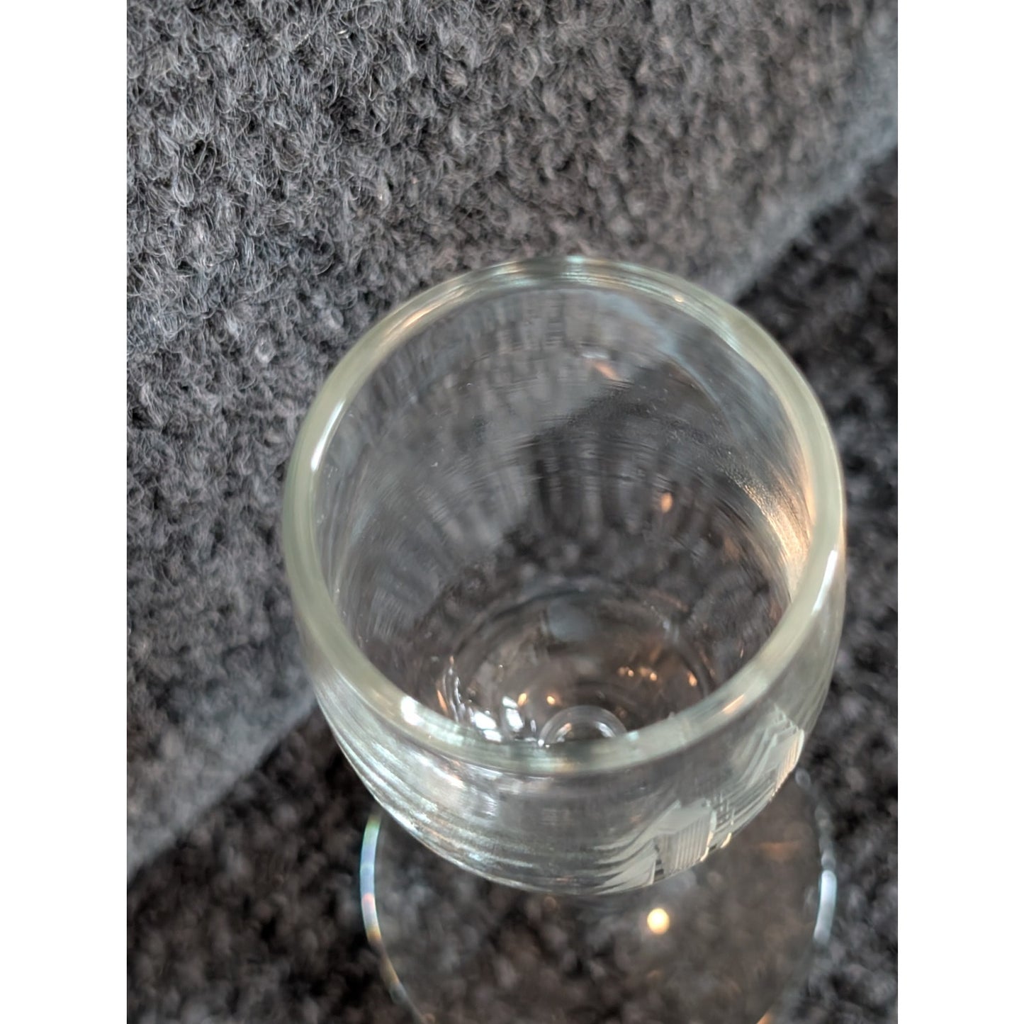 Set of 7 Embossed Initial 'H' 4.5" Tall 2 oz. Cordial Liqueur Glass Goblets
