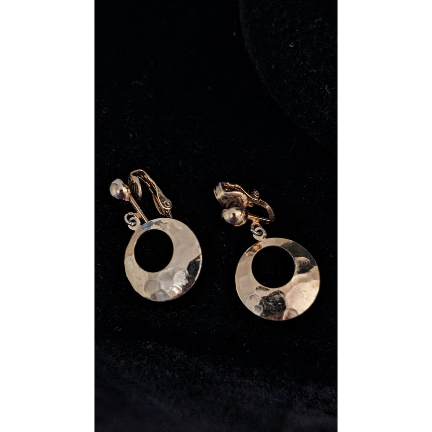 Four Pair Vintage Gold Tone Clip On Earrings