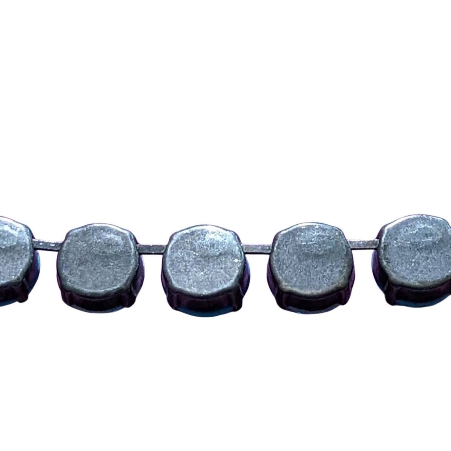 Turquoise Color Howlite with Aqua Crystals on Silver Tone Necklace
