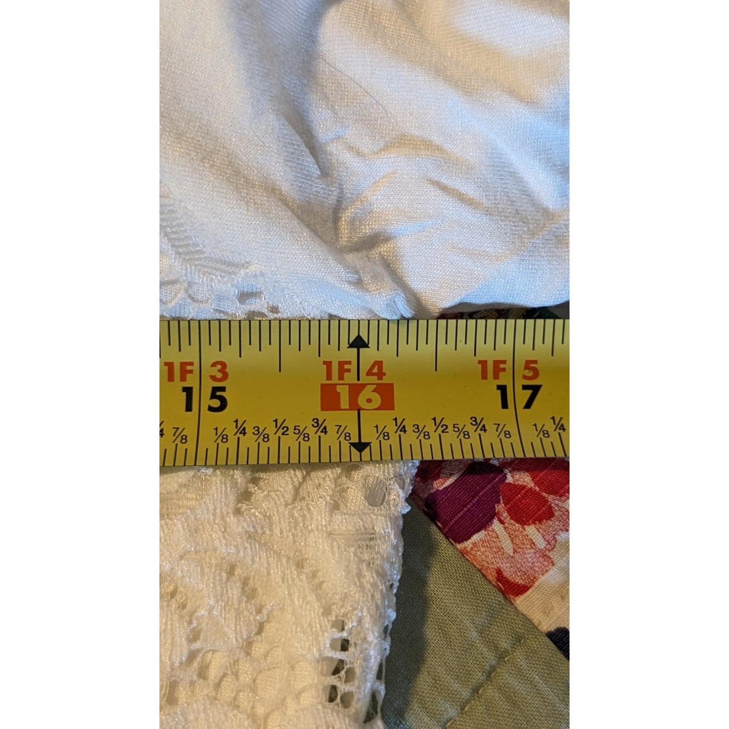 Loveappella NWT Stitch Fix Fifi Over Lay Lace Knit Top White Womens' Sz M