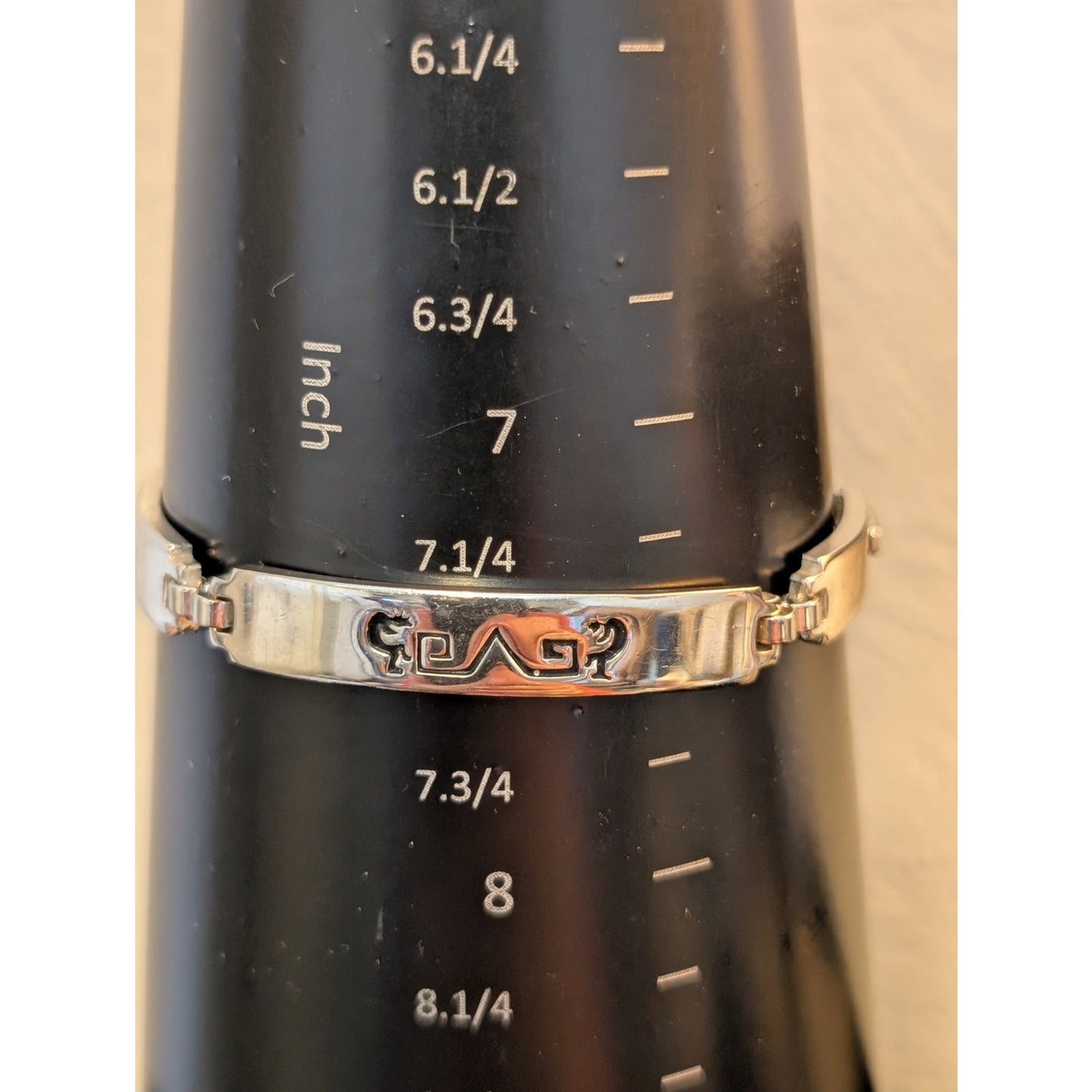 Vintage Marked 925 Mexico Sterling Silver Kokopelli Design Link Bracelet