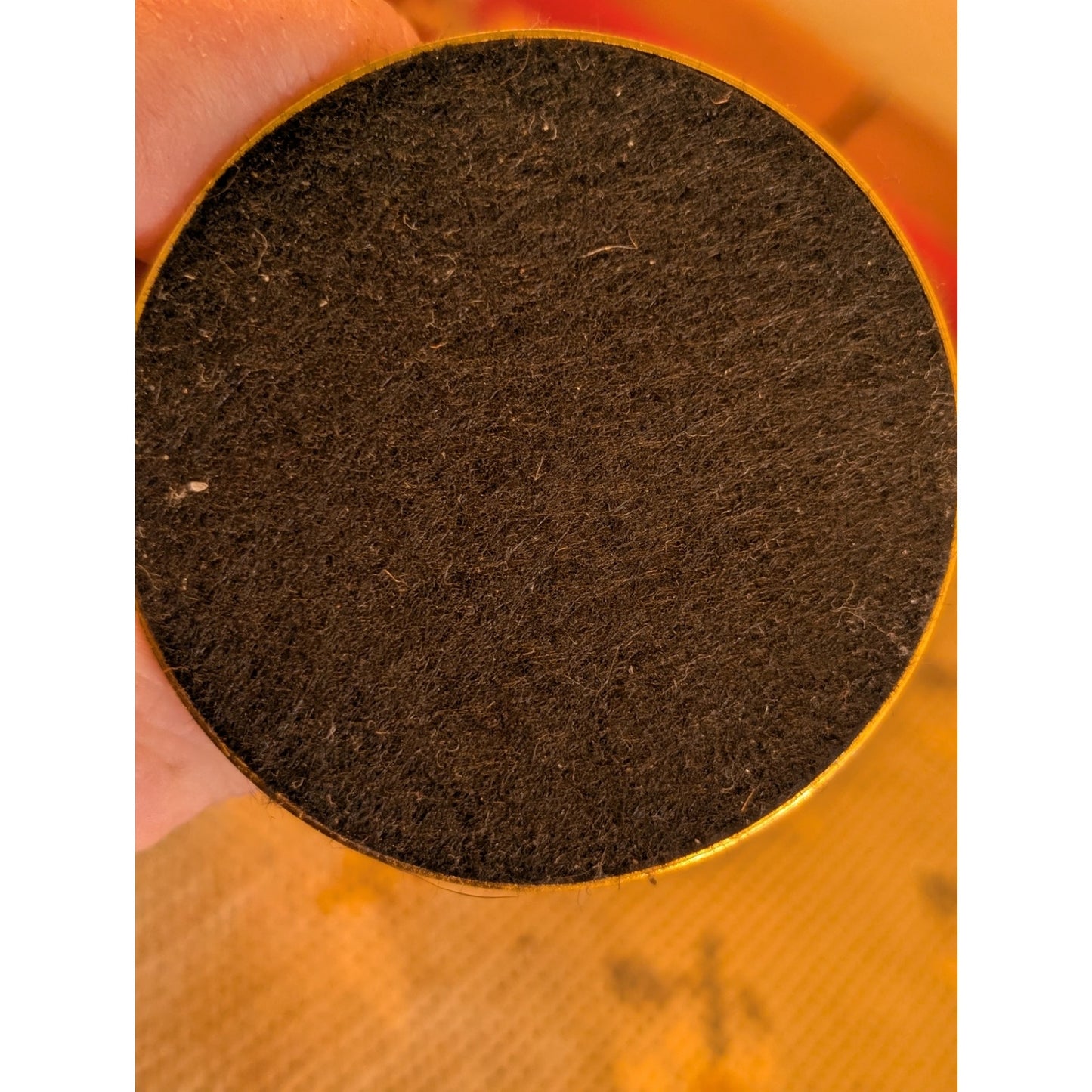 Small Brass Felt Bottom Candle Stick (Candle Not Included)