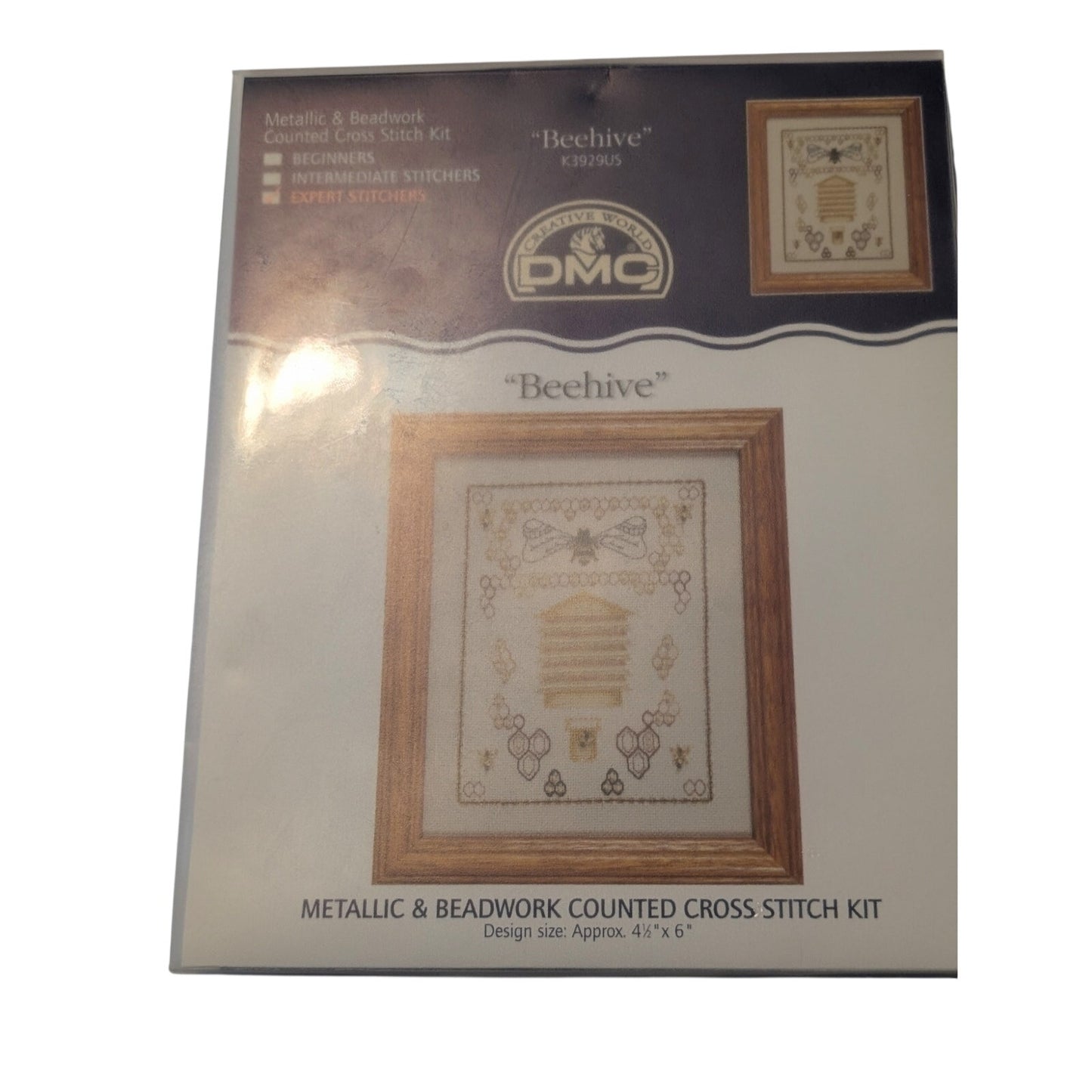 DMC Beehive NWT Metallic & Beadwork Counted Cross Stitch Kit