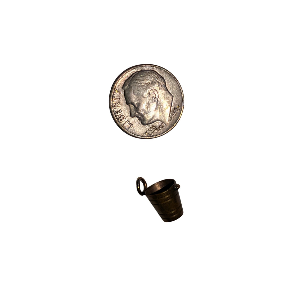 Vintage Brass Bucket Charm