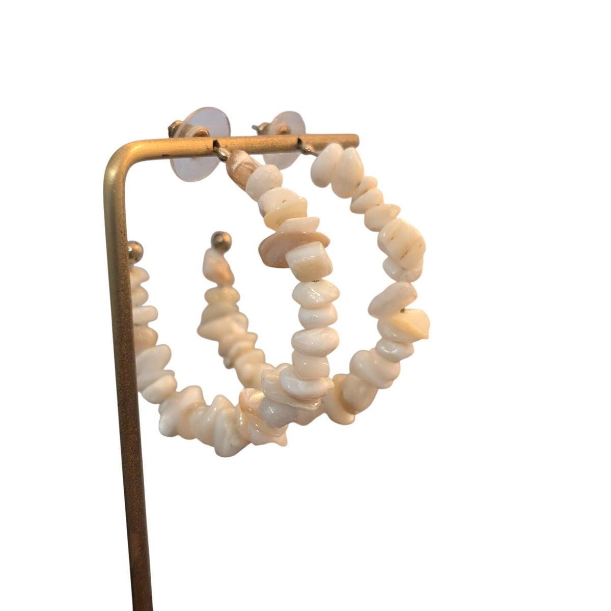 Two Pair Lot--Shell Hoop & Shell Dangle Earrings