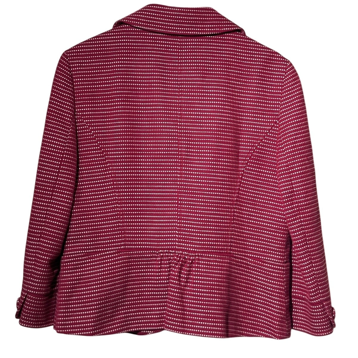Ann Taylor Red Polka Dot Retro Classic Lined Blazer Jacket Womens Size 10