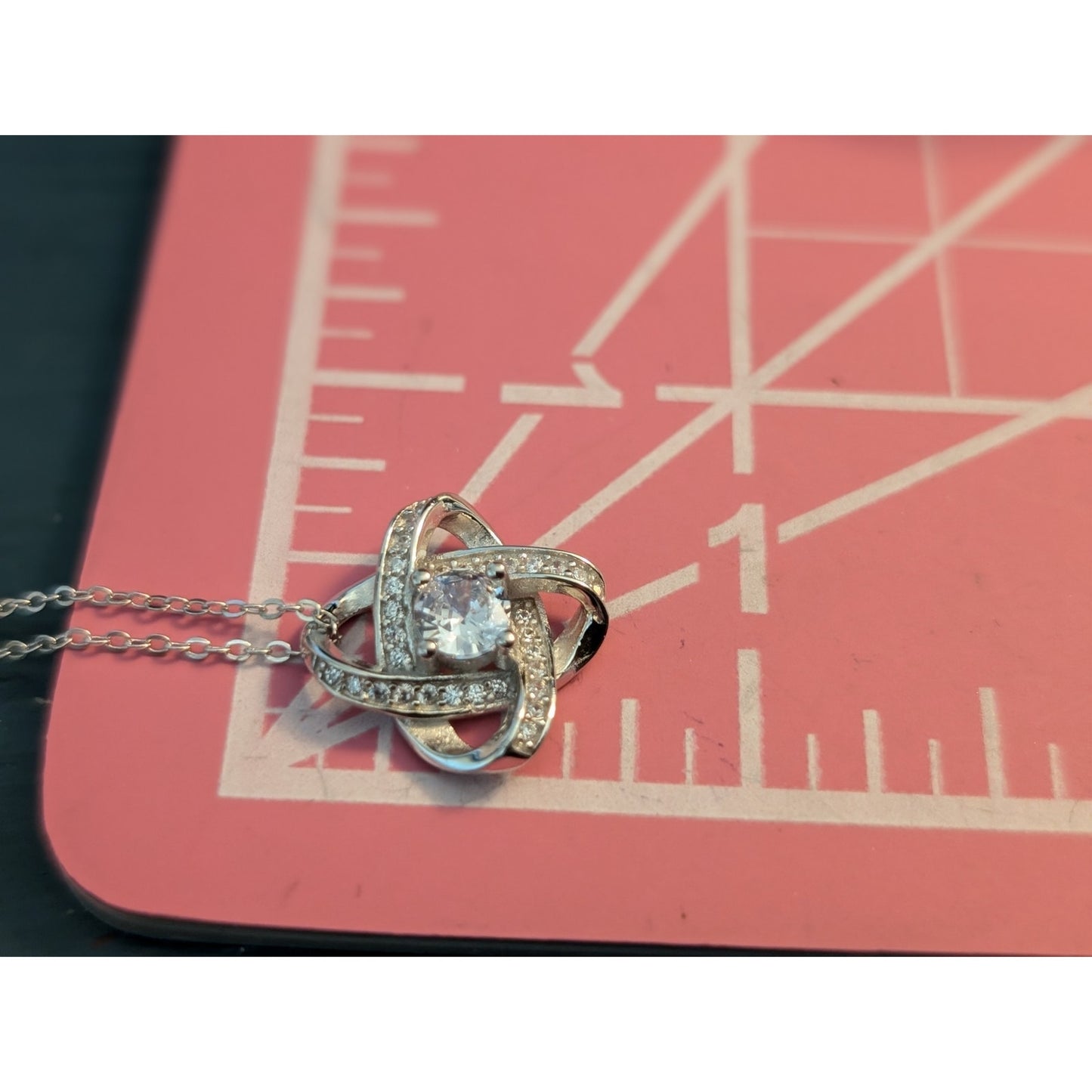 925 Sterling Silver Infinity CZ Love Know Pendant 16"-18" Necklace