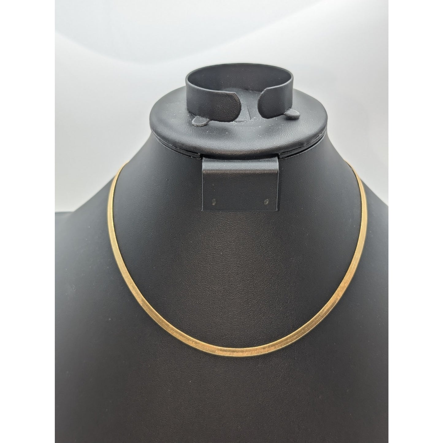 Madewell Gold Tone Approx. 4mm Herringbone Chain Necklace