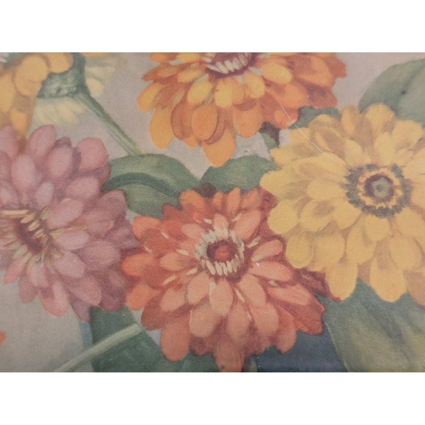 Antique Huibert Schallenberg Signed Botanical 'Mums' Wood Framed Print