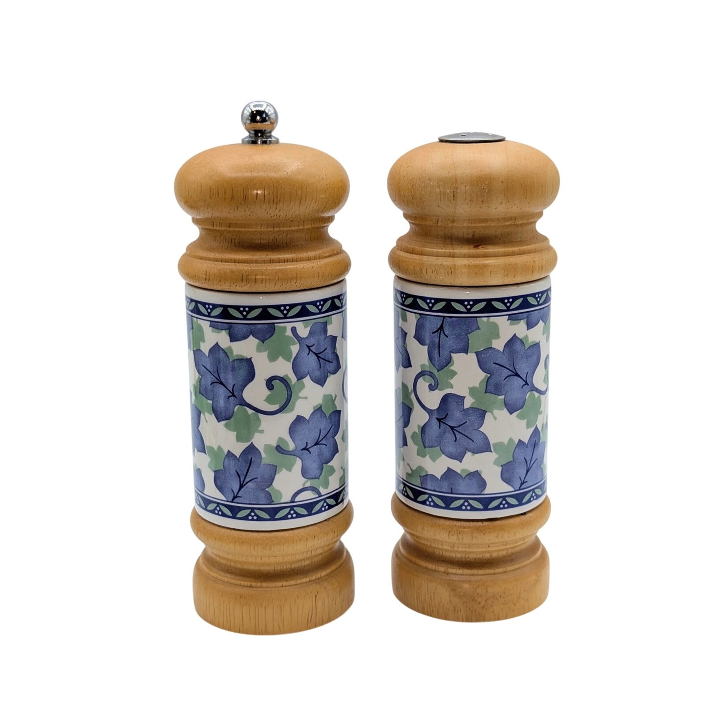 Mr. Dudley  7" Wood & Ceramic Pepper Grinder Mill & Salt Shaker Set