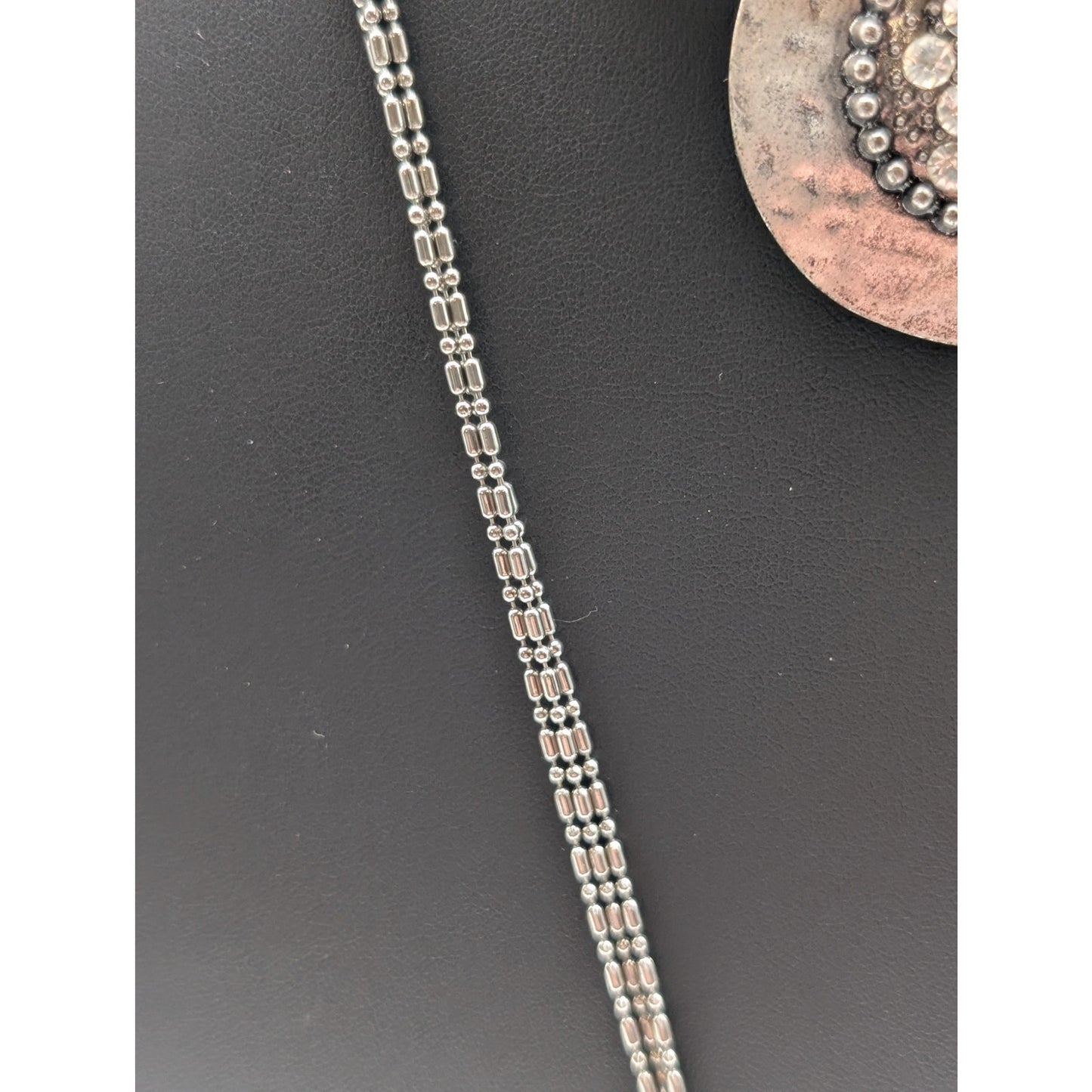 Lot of Three Silver Tone Boho & Chain Necklaces