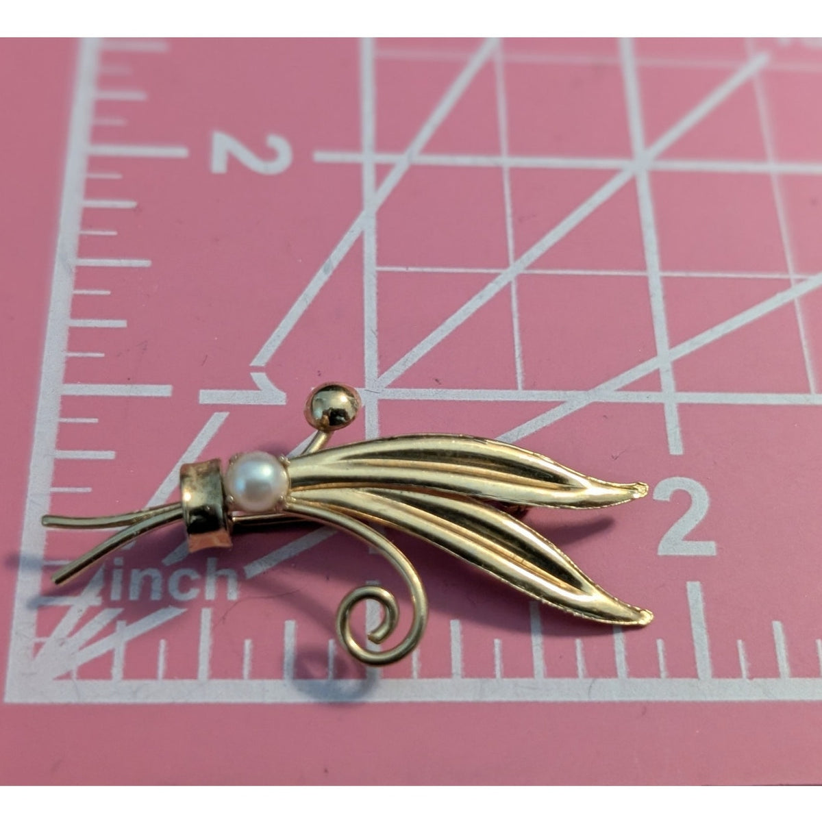 Vintage 40s-50s Winard Jewelry Co. 12K Gold Filled Pearl Brooch