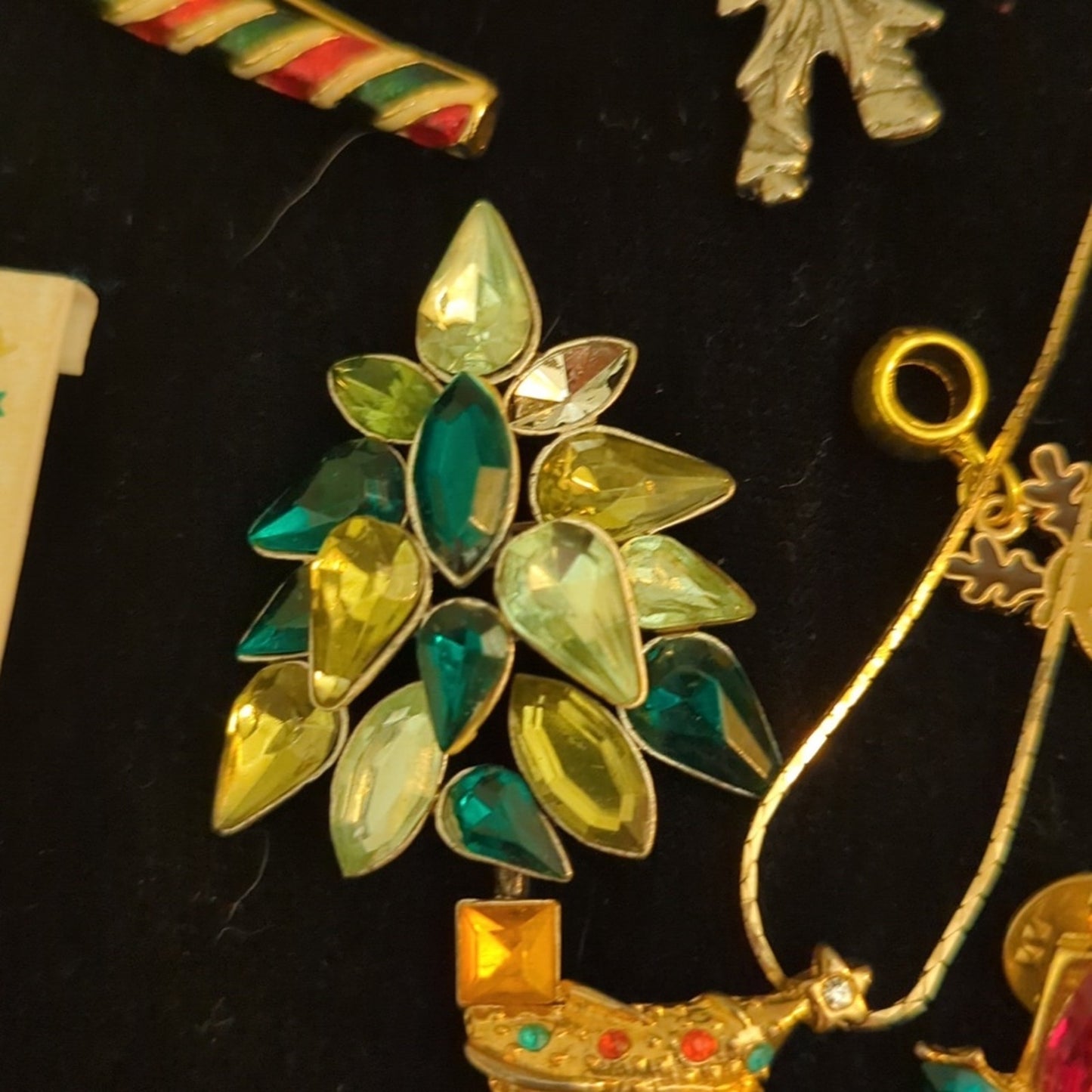 Lot of Christmas Costume Jewelry Sold As Is