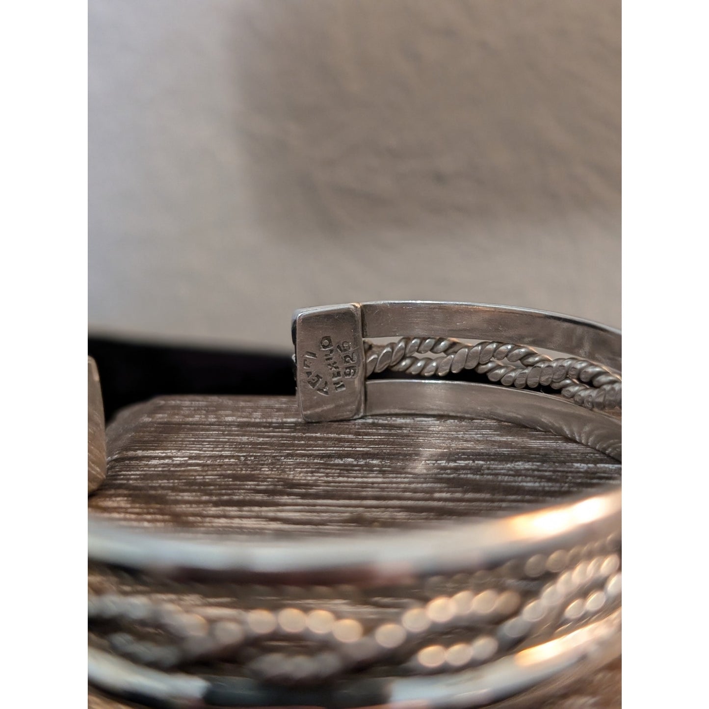 Vintage Taxco Mexico 925 Sterling Silver Twisted Cuff Bracelet