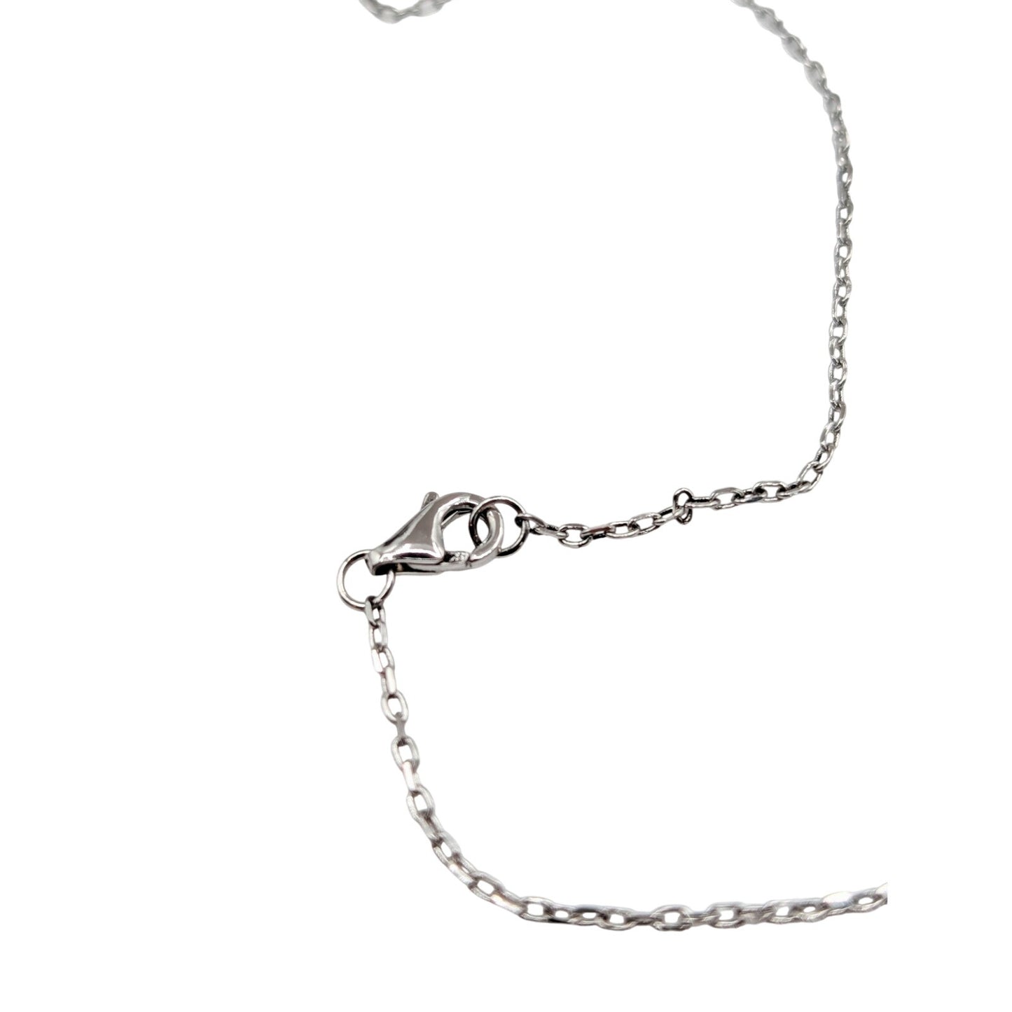 925 Sterling Silver Disk Bead Station 32" Chain Necklace