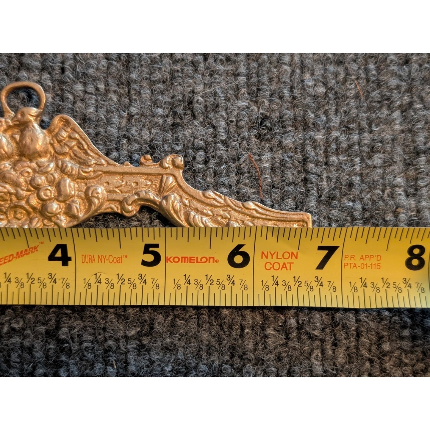 Vtg Made in Italy Ornate Brass Bell Pull End Fittings For Tapestry Wall Hanger