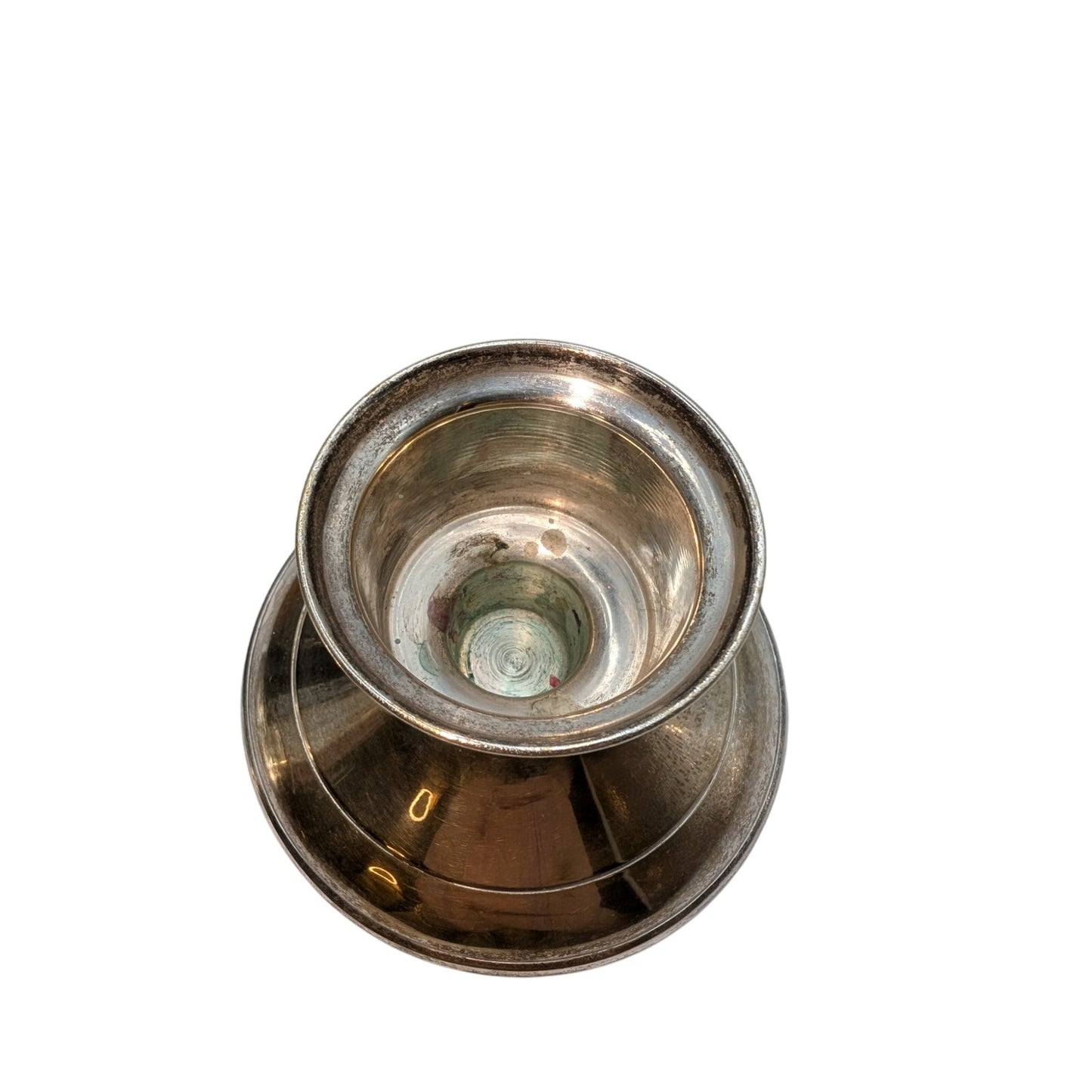 VTG Leonard Set of Two Silver Plate Votive/Taper Made in India Candle Holders