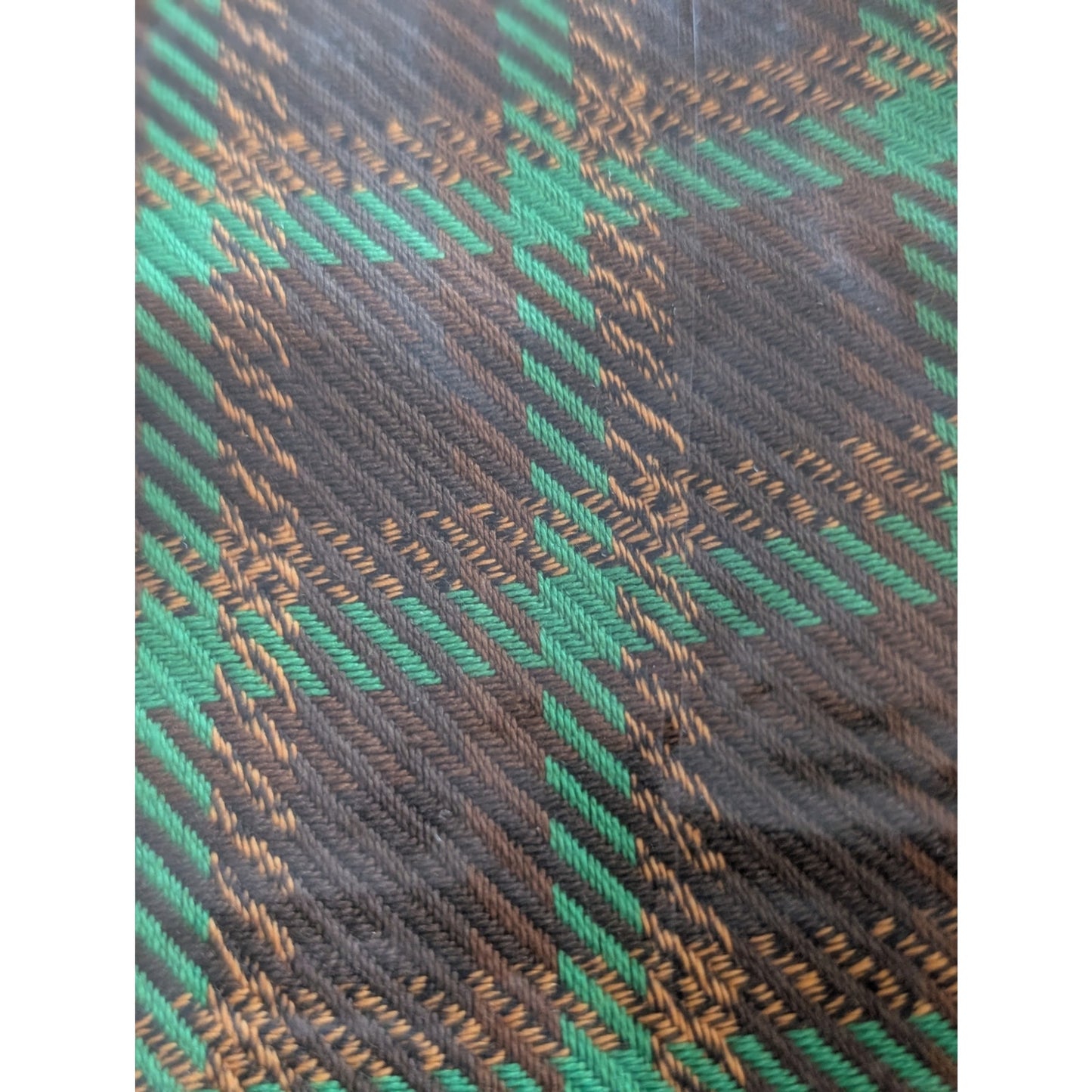 NWOT Brown Bronze Green Plaid Fabric Remnant 94" X 84"
