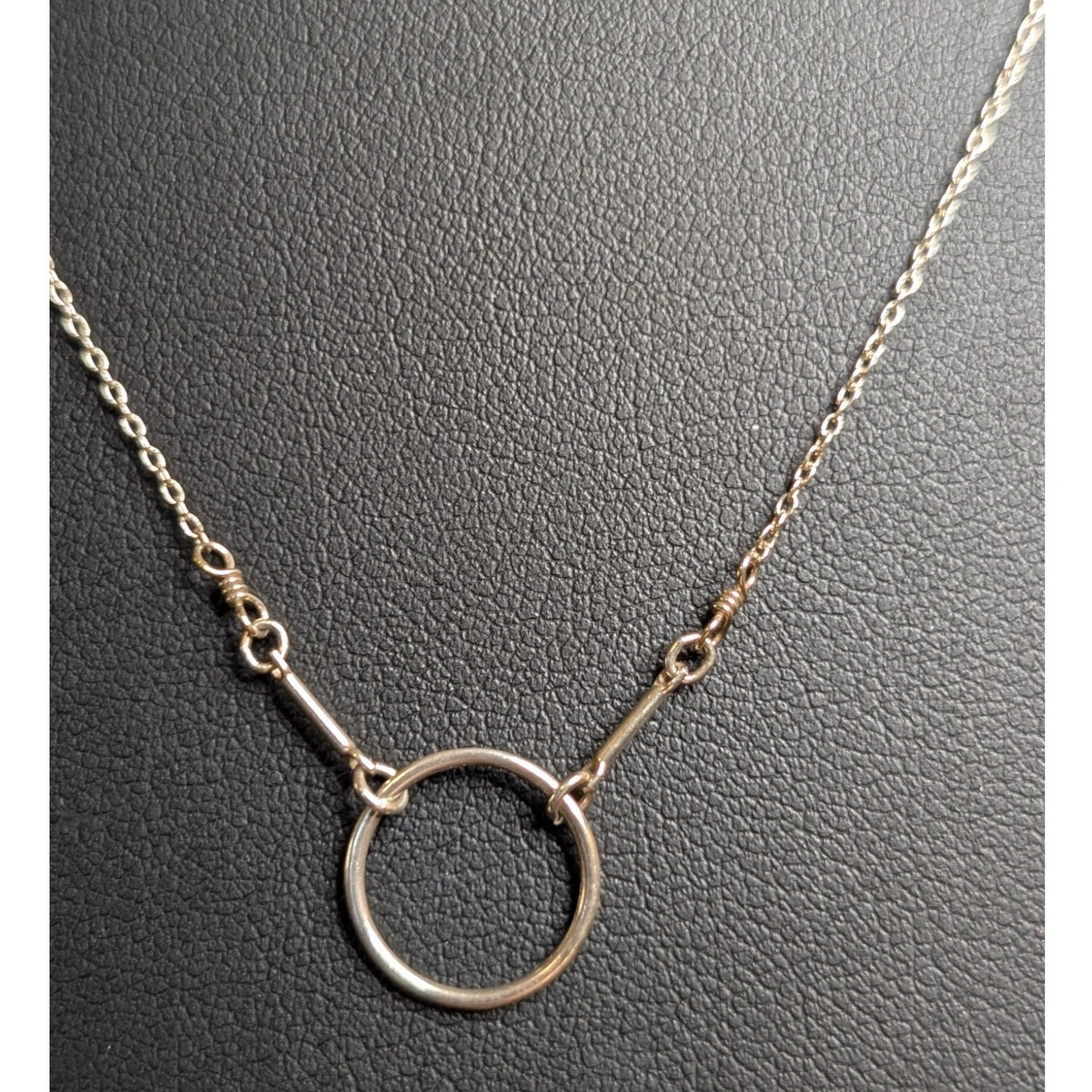 925 Sterling Silver 'O' Pendant Delicate Chain 21" Necklace