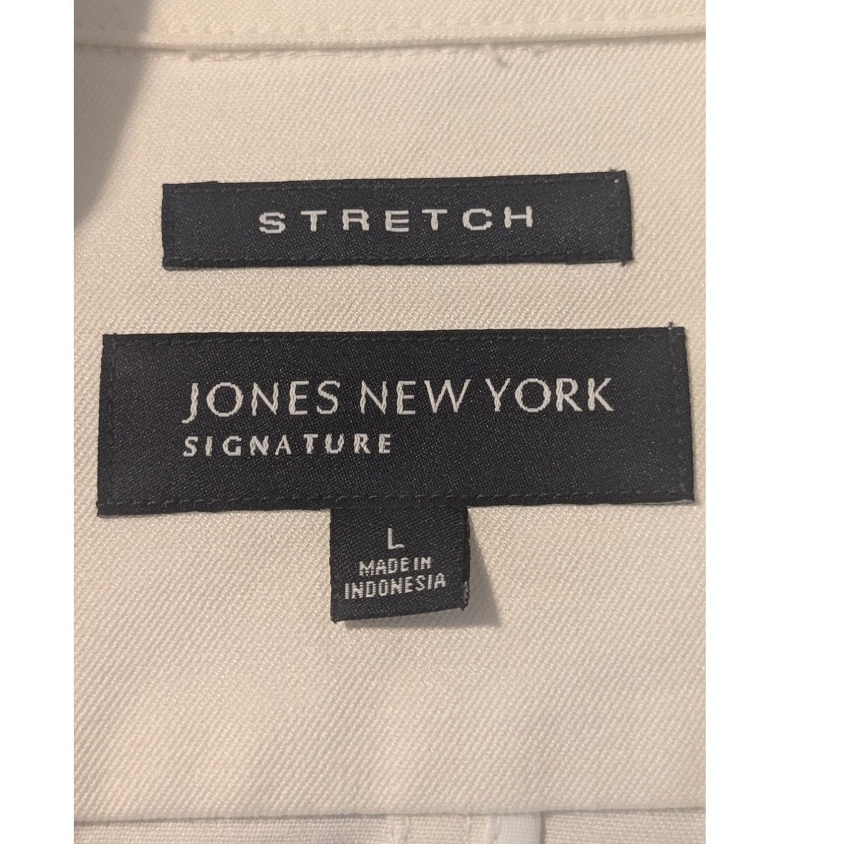 Vtg Jones New York Signature White Military Style Gold Button Jacket Sz L