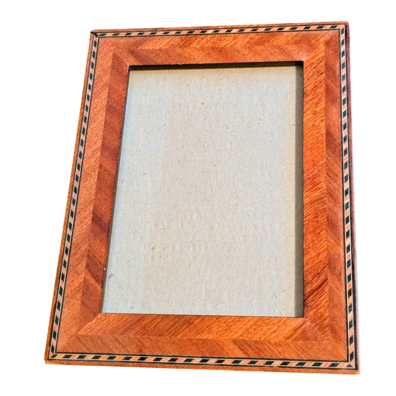 Argento SC Wood Inlay Felt/Velvet Back Stand Up Preppy Old Money Frame