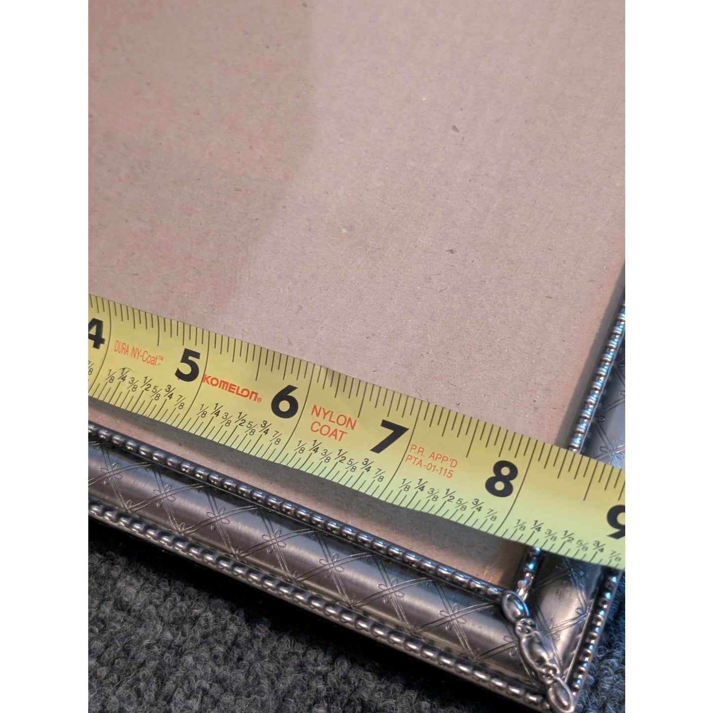 Malden Vintage Oxidized Silver Tone Tabletop Easel Back 8 X 10 Photo Frame