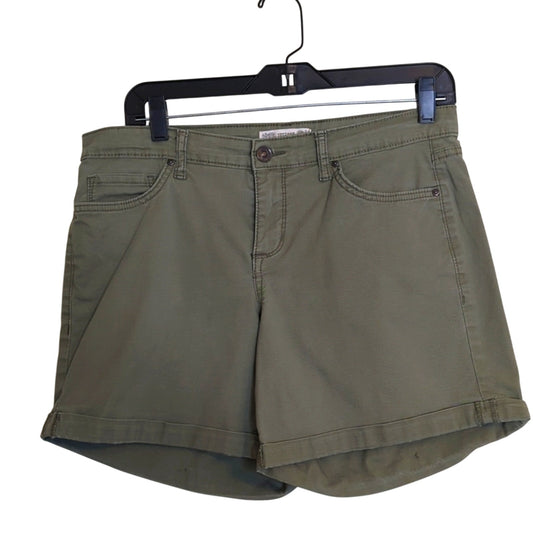 Vintage America Cuffed Green Short Boho Shorts Women's Size 8 Made in Jordan