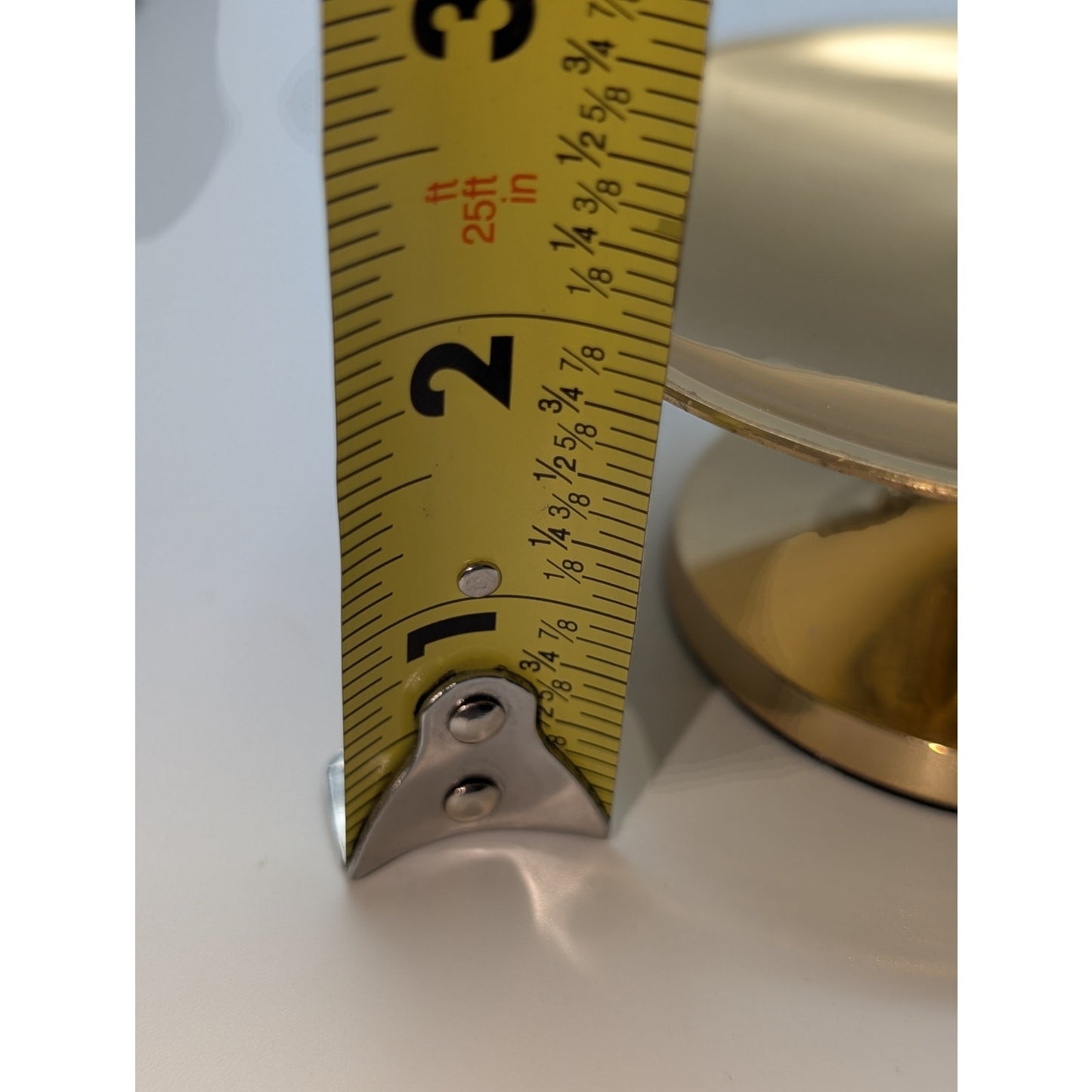 Vintage 80s Brass Pillar Candle Holder