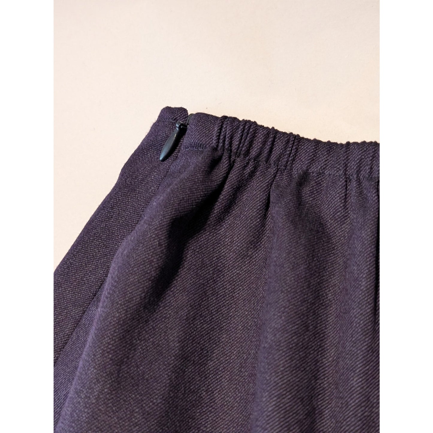 Talbot's Purple Wool Stretch Fully Lined Panel Flare Skirt Women's Plus Size 12W