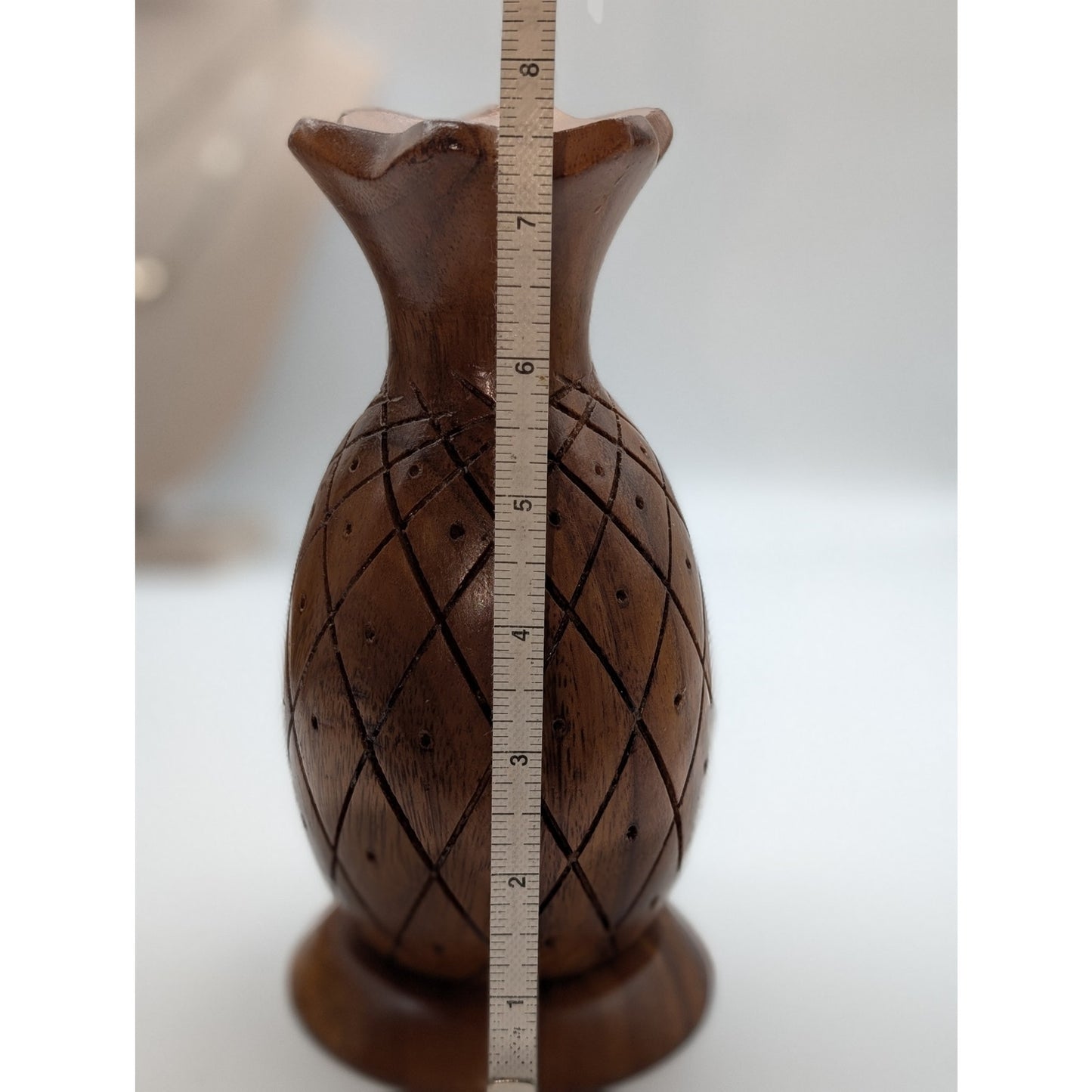 Mid-Century Modern VTG Leilani Monkey Pod Wood Pineapple Toothpick Holder