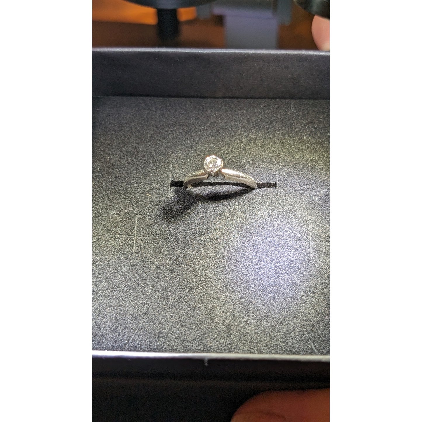 14k Yellow Gold Diamond Engagement/Promise Ring Size 3.5