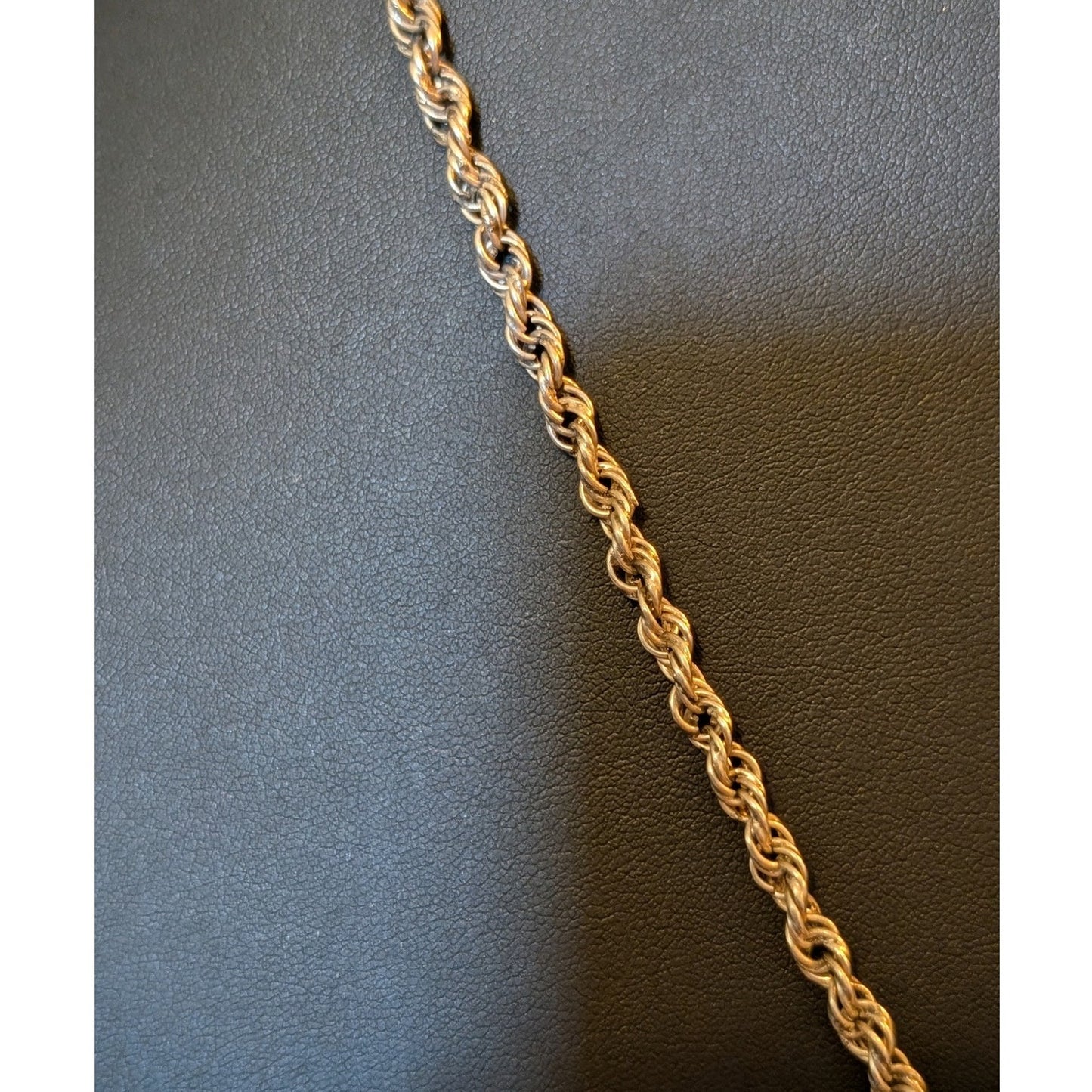 40s Sterling MOP Baby Teething Ring Mary Little Lamb Bell 26" Antique Rope Chain