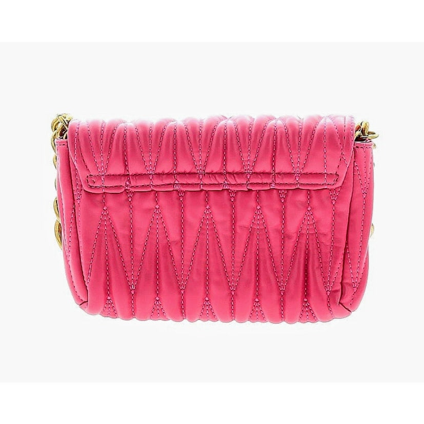Montana West Pink Quilted Faux Leather Chunky Chain Handbag