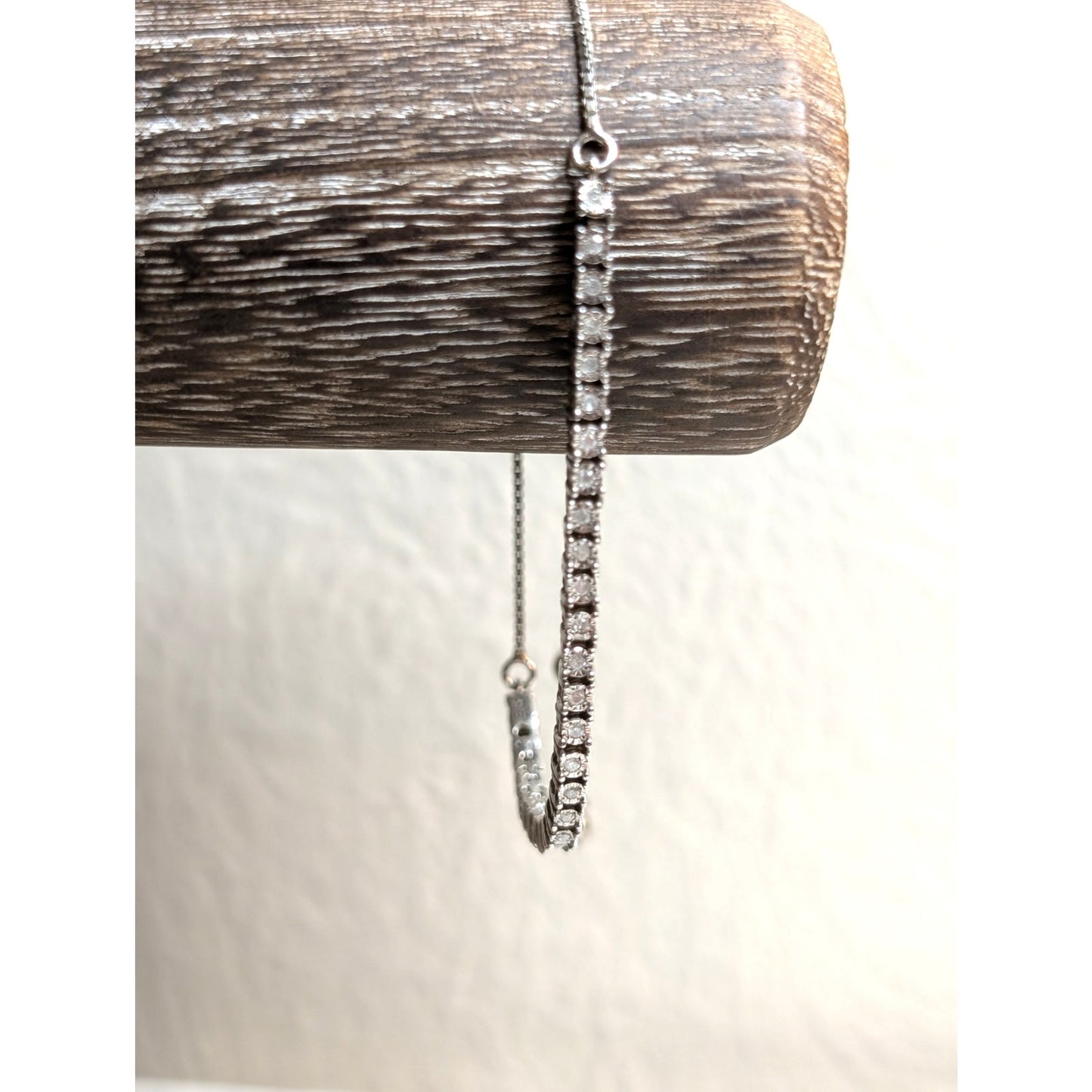 Diamond Tennis Bolo Bracelet in Sterling Silver