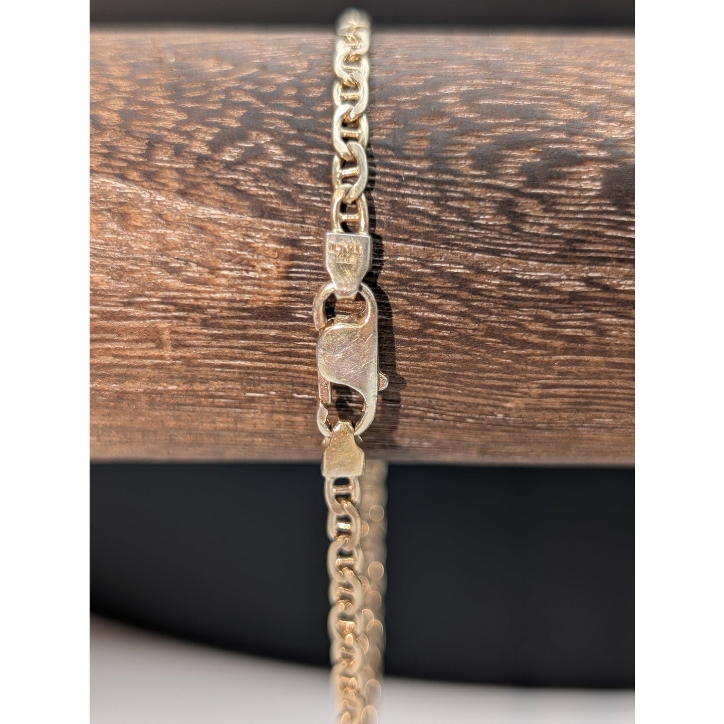 Vintage 925 Italy Sterling Silver Thin Mariner's Chain Link Bracelet